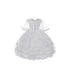 Rain Kids Little Girls White Organza Ruffles Baptism Cape Dress 2T-6 - SophiasStyle.com